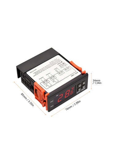 Springsun Stc-1000 Akıllı Sıcaklık Kontrol Cihazı - Otomatik Isıtma/soğutma, Sıcaklık Doğrulama, Gecikmeli Başlangıç, Uyarı Fonksiyonu - Dc 24v