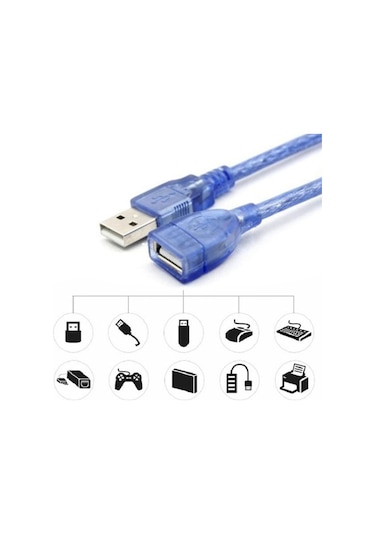 60 Cm Usb Uzatma Kablosu - Gerçek Usb 2.0 480 Mbp