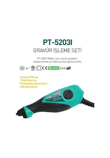 Proskit Pt-5203ı Hobi Gravür İşleme Seti