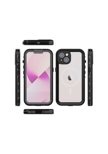 iPhone Uyumlu 14 Kılıf Su Ve Toz Geçirmez 360 Tam Koruma Shockproof Kapak