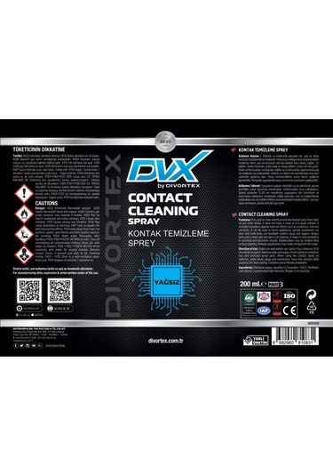 Divortex Yağsız Kontak Temizleme Spreyi 200 ML