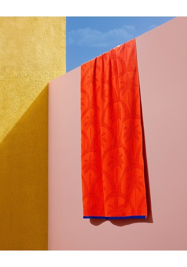 Palmie %100 Pamuk Plaj Havlusu - Turuncu - 70x150 Cm 8684427222836 Turuncu