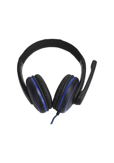 3,5 Mm Kablolu Oyun Kulaklığı, Ps4, Dizüstü Bilgisayar Ve Cep Telefonu İçin Mikrofonlu Oyun Kulaklığı Siyah Mavi