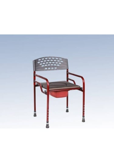 Bayteks Deri Kaplamalı Hasta Klozeti Kırmızı