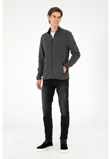 U.S. Polo Assn. Erkek Antrasit Basic Polar Hırka 50298066-VR006