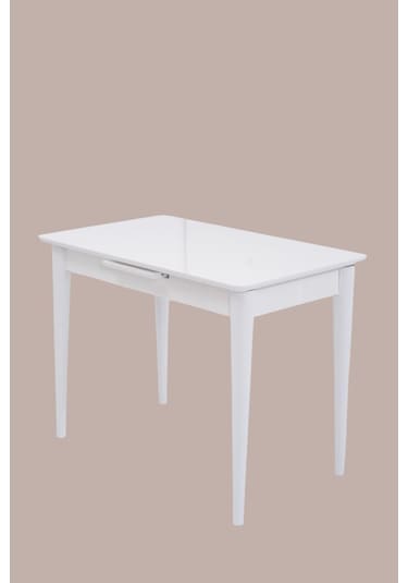 Melisa Mdf Lak Panel Açılır Mutfak Masası 60x100 beyaz
