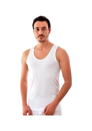 3 Adet Elit 1201 Erkek Modal Elasthan Atlet Beyaz