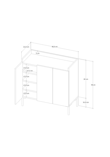 Lara Çok Amaçlı Dolap, Kahve Köşesi, Kiler Dolabı, Mutfak Erzak Dolabı, Mini Mutfak Dolabı Beyaz