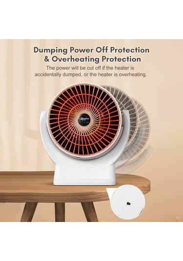 Ximistore9 Hızlı Isıtma 800w Taşınabilir Ev Tipi Sessiz Isıtıcı, Ayarlanabilir Açı, Düşük Gürültü, Enerji Tasarrufu