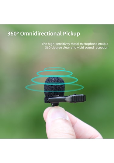 Panoramik Kamera Klipsli Mikrofon Yaka Mikrofonu Tak Ve Çalıştır 360 Çok Yönlü Algılama Gürültü Azaltma Insta360 One X2/x3/ One Rs 1 İnç 360 Sürüm Kamera İçin Yedek Siyah