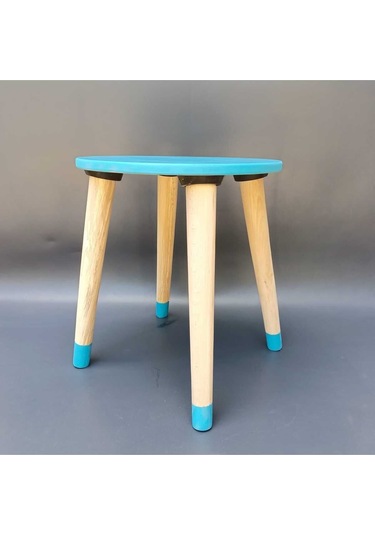 Na Neşeli Ahşap Ahşap Çocuk Taburesi. Çocuk Sandalyesi. Çalışma Masası .renkli Çocuk Odası Sehpa Çiçeklik Ev Dekoru Açık Mavi