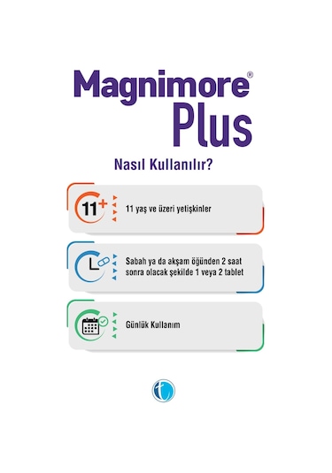 Magnimore Plus 60 Magnezyum Içeren Takviye Edici Gıda