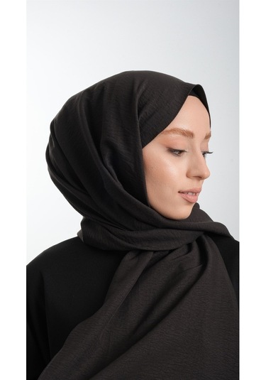 Hürrem Bone 202105_01 Pamuk Düz Klasik Caz Şal Siyah