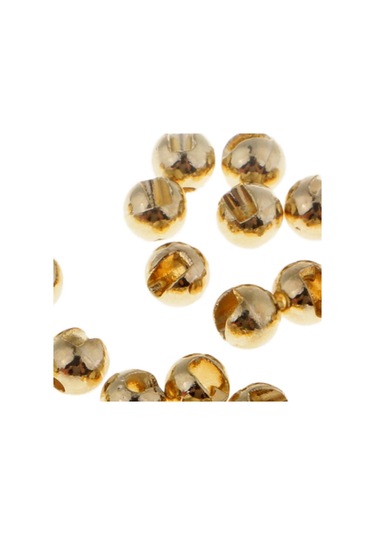 Homyl 25 Adet Oluklu Tungsten Sinek Bağlama Boncuk Altın