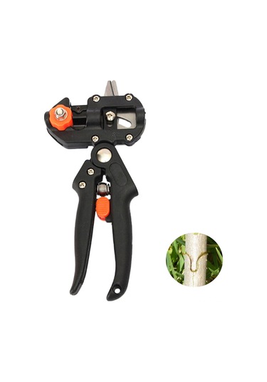 Suofeng Bahçe Aleti Aşılıma Makinesi: Çelik & Abs Budama Makasları, 2 Bıçaklı U-v-ω Kesim, Meyve Ağacı Aşılama Hızlandırıcı Siyah/kırmızı