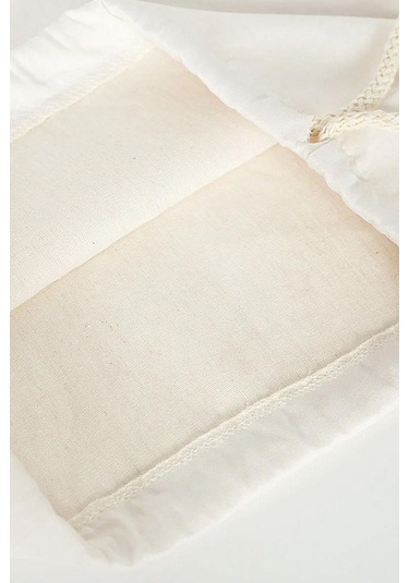 Rakerplus Tbons Özel Tasarım 35x40 Cm Unisex Ham Bez Büzgülü Sırt Ayakkabı Çantası Natural