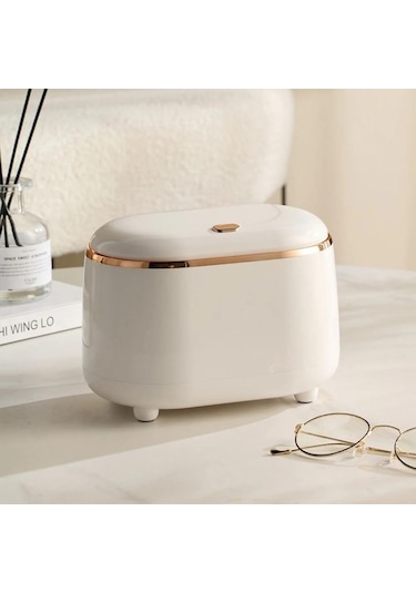 Novahub Mavi Kapaklı Mini Çöp Kovası Küçük Çöp Kutusu Masası Çöp Kutusu Tezgah Üstü Minik Masaüstü Atık Çöp Kutusu Ticari Ofis Çöp Sepeti Mavi Mavi