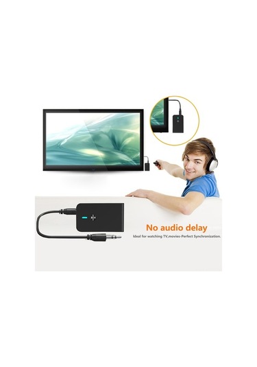 Pazly Bt-6 2'li 1 Arada Bluetooth 5.0 Verici-alıcı - Kablosuz Ses Adaptörü Tv, Araç, Kulaklık İçin
