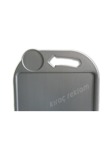 Reklam Park Dubası Çift Taraflı Gri Büyük Boy Totem Duba