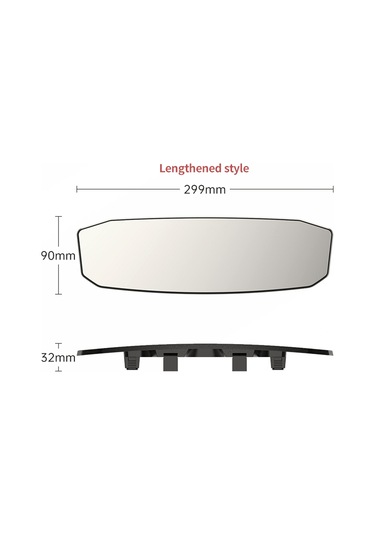 Gajeena Oto İç Görünüm Ayna - Hd Kalite Geniş Perspektif, Geri Vurma Ve Kör Nokta Yardımı, 299x90mm Siyah Abs-glübber Malzeme