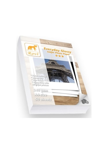 Rovi Everyday Parlak Fotoğraf Kağıdı 140 Gsm 50 Yp A4