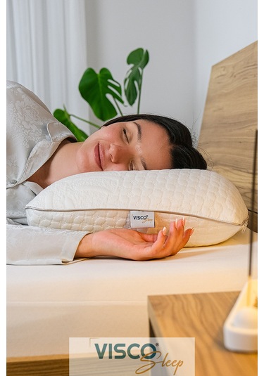 Visco Yastık Doğal Viskon Kılıf Ergonomik Yastık 60 x 40 x 15 CM