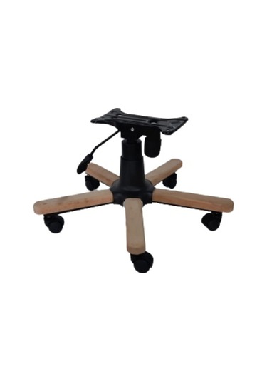 Kamusalmarket Ahşap Kaplama Yıldız Ayak Seti Çift Kollu Mekanizma Naturel Boyas