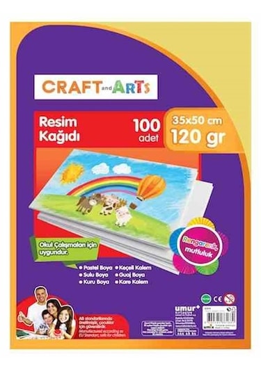 Resim Kağıdı 35x50 120gr Rulo Şeklinde - 10 Adet