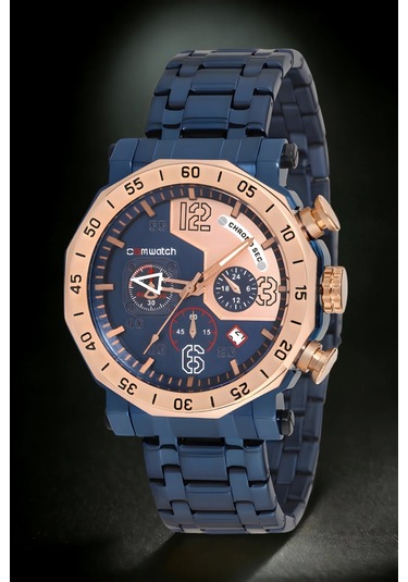 Comwatch Lacivert Full Fonksiyon Çelik Kordon Çelik Kasa Erkek Kol Saati Crono Sdcmw021 Lacivert