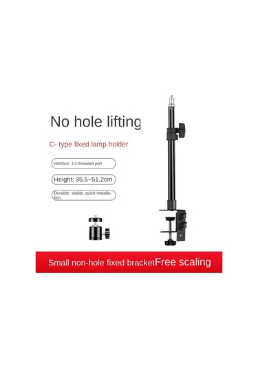 Dofolink Masaüstü Fotoğraf/videografi Ayaklığı - Yükseklik Ayarlı Alüminyum - Telefon Tutucu İle Kugulü Bir Başa