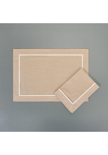 Evidea Soft Biyeli 2'li Amerikan Servis - Bej - 35x50 Cm Bej