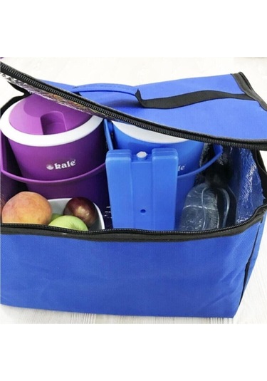 Termos Kamp Çantası Piknik Seyahat Spor Çantası Sıcak Soğuk Serin Tutan Tutucu Outdoor Çanta Mavi