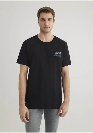 Mavi Jeans Baskılı Siyah Erkek T-shirt M066841-900 Siyah