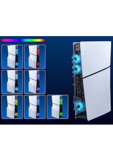 Ps5 Slim Kasa Soğutucu Fan Rgb Işıklı Dobe-tp5-3538s