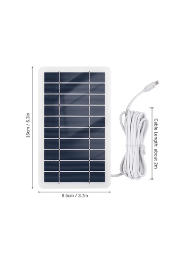 Maiyame 5v 2w Mikro Usb Güneş Paneli - 3m Kablolu Dıy Güneş Şarj Cihazı 16x9.5cm