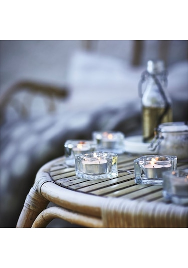 Kokulu Tealight Mum, Açık Bej, 3.5 Saat, Vanilya Acı Kahverengi