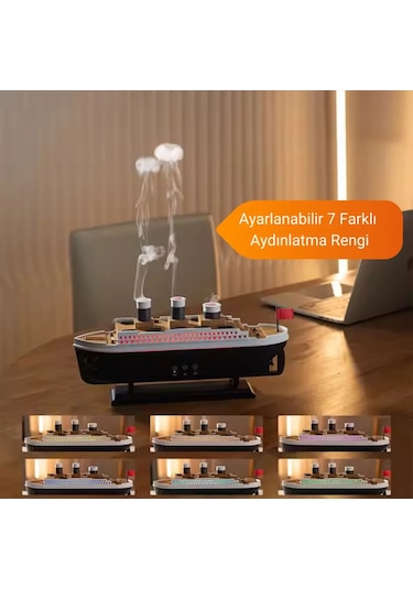 Titanic Gemi Modeli Aromaterapi Hava Nemlendirici