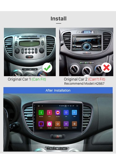 Hyundaı İ10 2010-2013 Multimedya Navigasyon Usb Kamera Carplayer