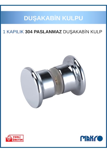 Paraduş Kulp 304 Paslanmaz Duşakabin Kulp Parlak Krom Krom Parlak
