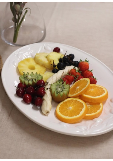 The Mia Grande Servis Tabağı Beyaz 40 Cm