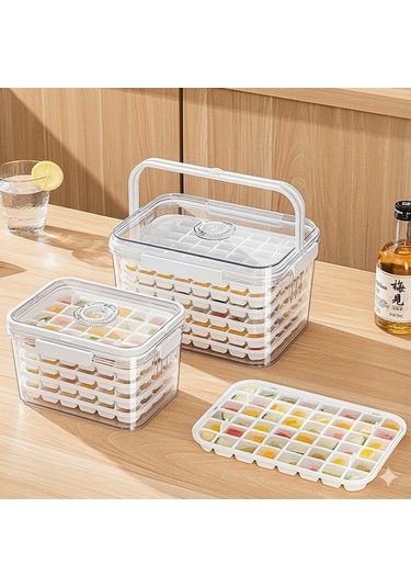 Büyük Kapasiteli Buz Yapma Ve Saklama Kabı Beyaz