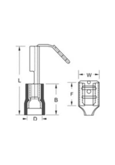 Gfdeg-5866 0.50-1.50mm2 Erkek/dişi Geri Dönüşlü Terminal 100 Adet