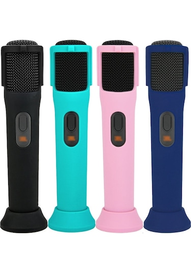 Jbl Partybox Kablosuz Mikrofon Silikon Koruyucu Kapak Mikrofon Kılıfı İçin Siyah