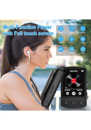 Geeksen 16gb Bluetooth Mp3 Çalar, Kayıt Özellikli, Taşınabilir Müzik Çalar