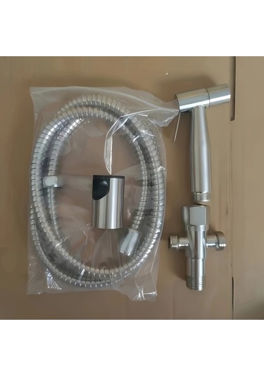 Xuweiwei 4 Parça Set Paslanmaz Çelik El Tipi Duş Başlığı Duş Seti Yüksek Basınçlı Nozul Ve Ayarlanabilir Su Akışı