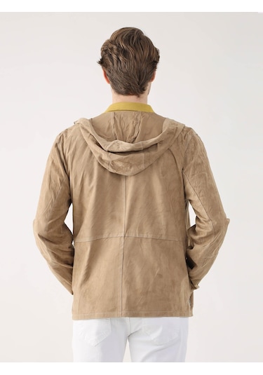 Dufy Bej Erkek Regular Fit Kapüşonlu Mont - 96319 Bej