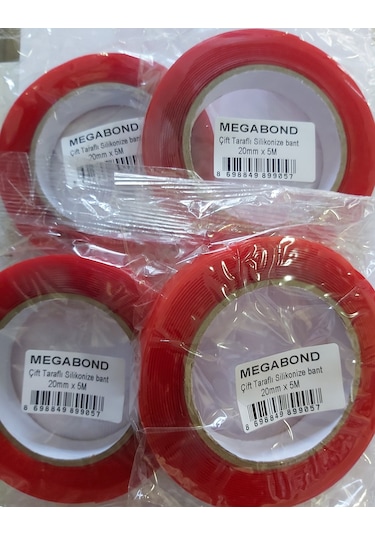 Megabond Çift Taraflı Bant Şeffaf 20mmx5 Metre