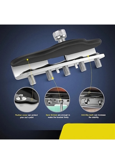 Dashanshop 90025b 2 Adet Universal Kaput Led Işık Barı Montaj Braketi Delme Gerekmez