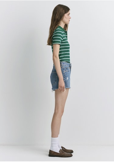 Mavi - Rosie 90lar Yırtıklı Açık Mavi Jean Şort 1447487077 Mavi