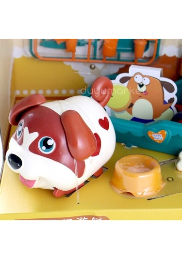 Sesli Sevimli Köpek Ve Eğlenceli Tekne Set - Kahverengi